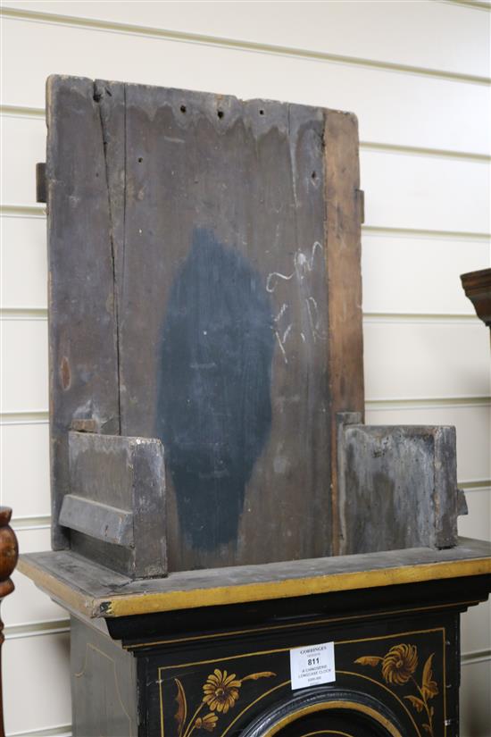 A Chinoiserie longcase clock W.46cm